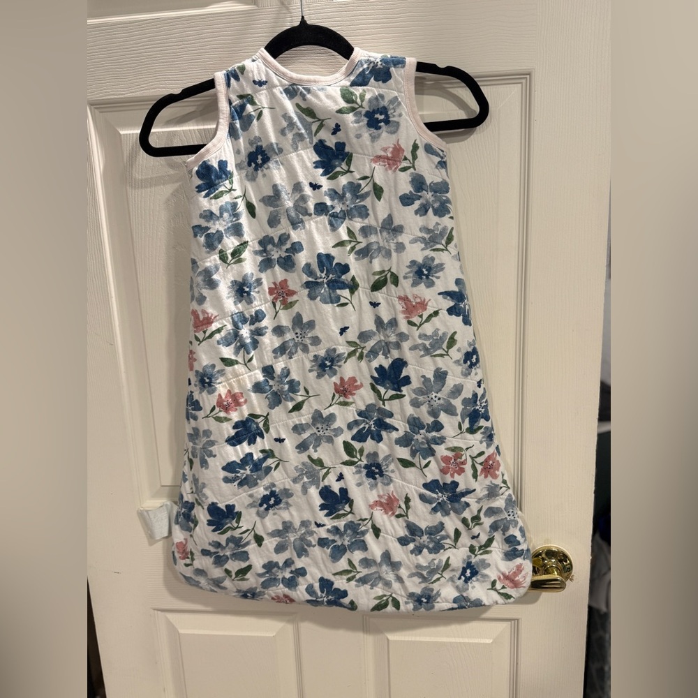 Burt’s Bees Baby Floral Sleep Sack Size L Organic Cotton Zip Wearable Blanket - Picture 6 of 7